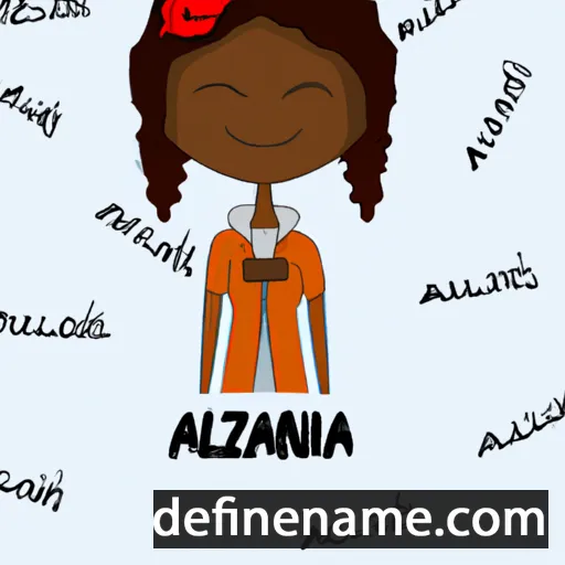 cartoon of the name Alzenia