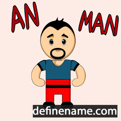 cartoon of the name Aman