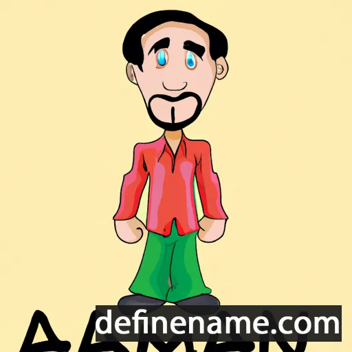 cartoon of the name Aman