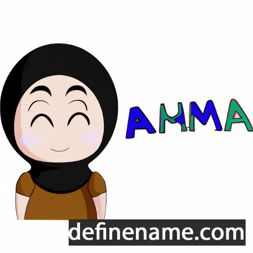 cartoon of the name Amanah