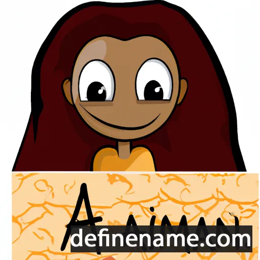 cartoon of the name Amani