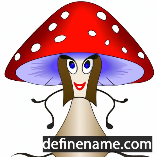 cartoon of the name Amanita