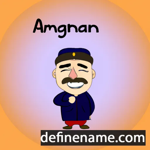 cartoon of the name Amarbayasgalan