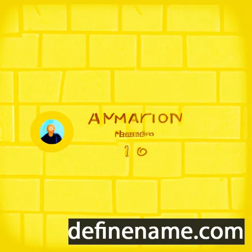 cartoon of the name Amarion