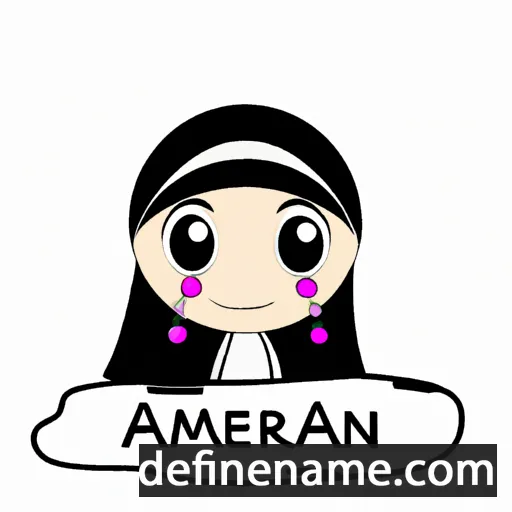 cartoon of the name Ameenah