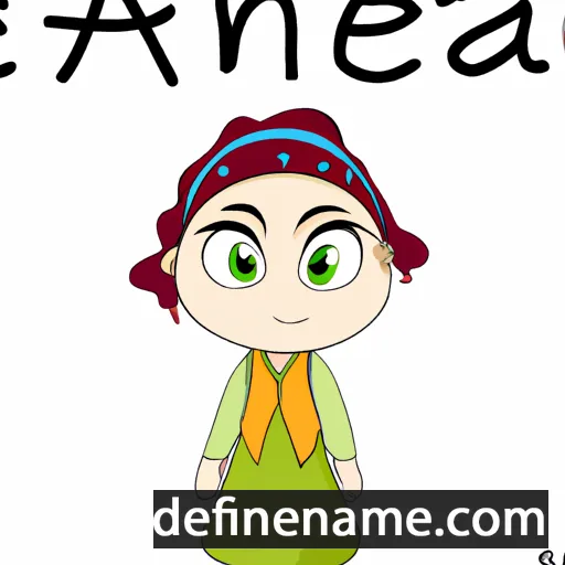 cartoon of the name Amena