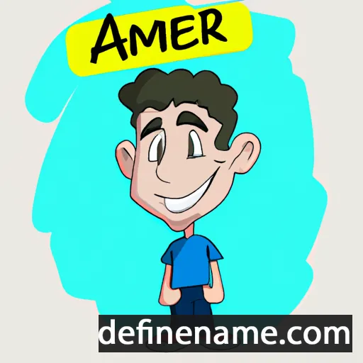 cartoon of the name Amer