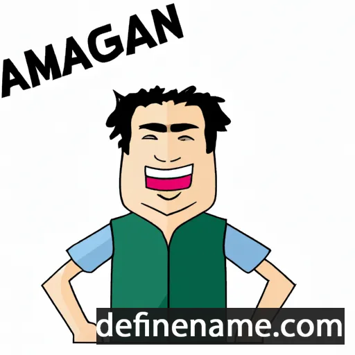 cartoon of the name Amgalan