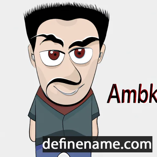 cartoon of the name Amirbek