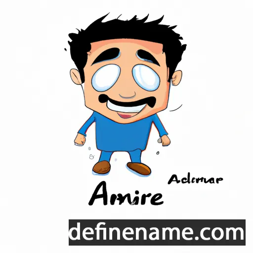 cartoon of the name Amirreza