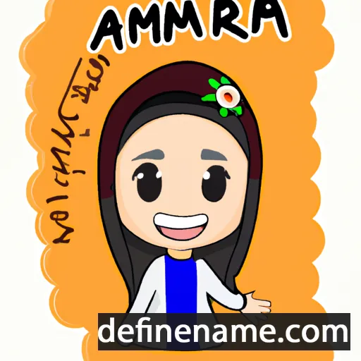 cartoon of the name Amrah