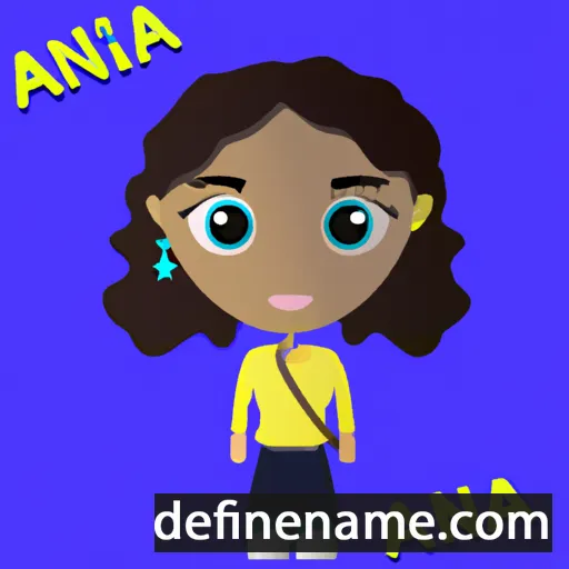 cartoon of the name Anaia