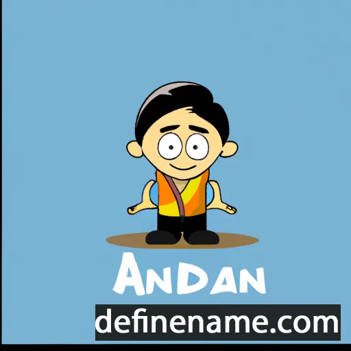 cartoon of the name Anandan