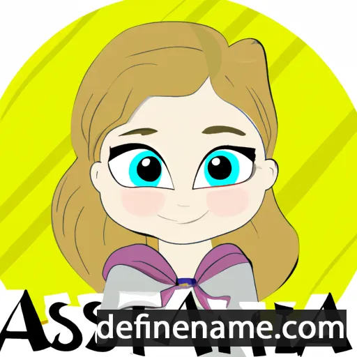 cartoon of the name Anastasiia