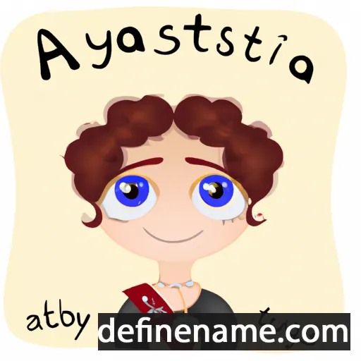 cartoon of the name Anastazya