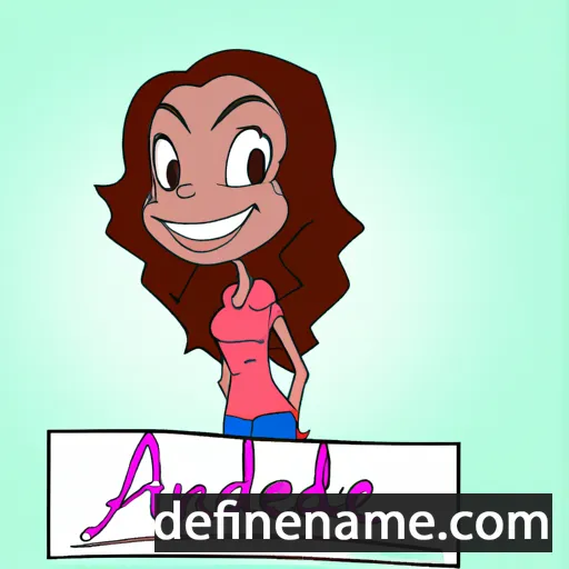 cartoon of the name Andriele