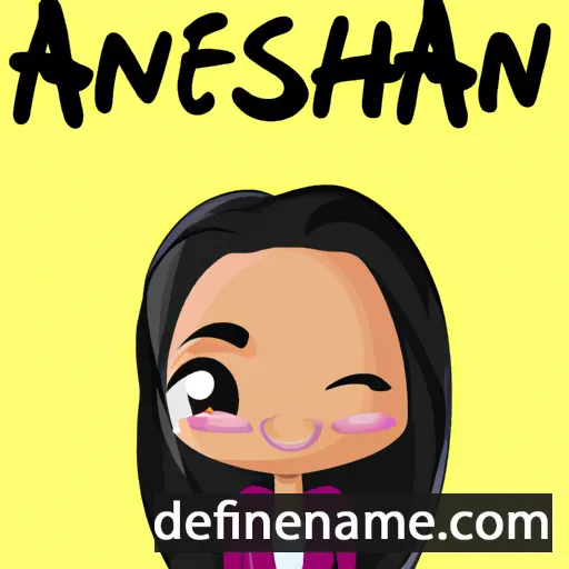 cartoon of the name Aneesah