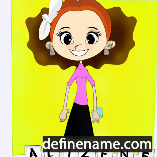 cartoon of the name Aneliza