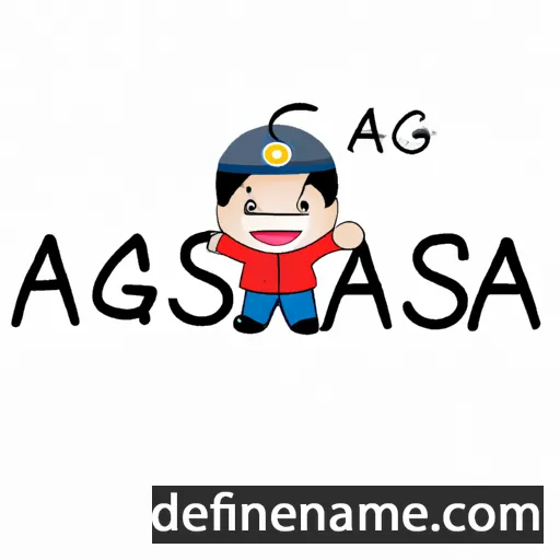 cartoon of the name Angkasa