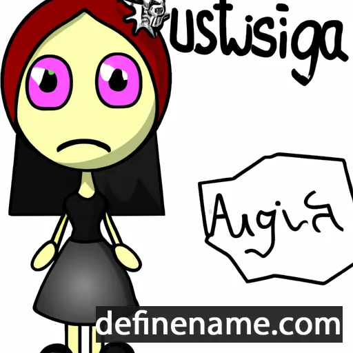 cartoon of the name Angustia