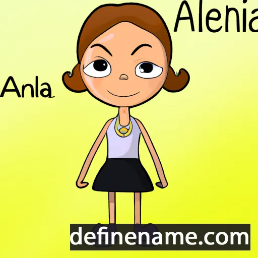 cartoon of the name Aniela