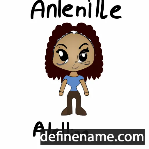 cartoon of the name Anielle