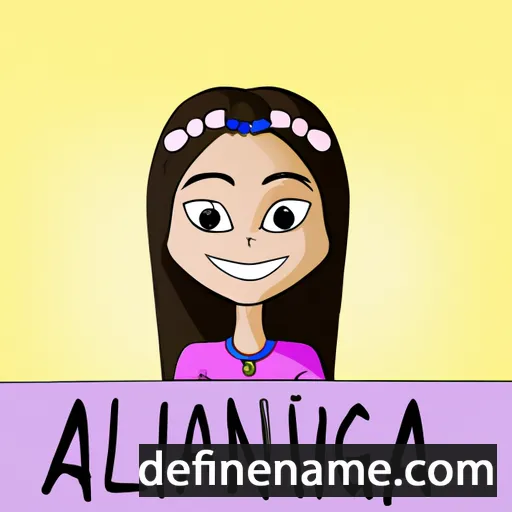 cartoon of the name Anjilia