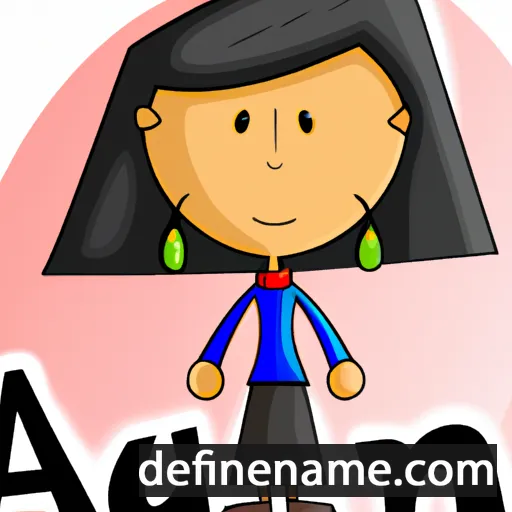 cartoon of the name Anju