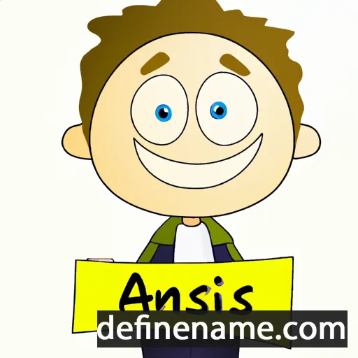 cartoon of the name Ansis