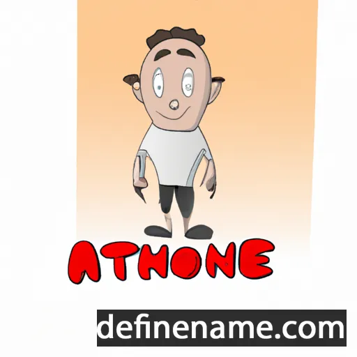 cartoon of the name Anthone