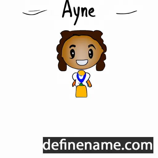 cartoon of the name Anyene