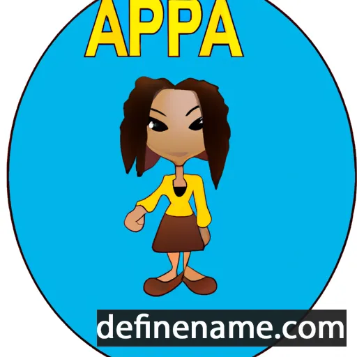 cartoon of the name Apfia