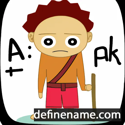 cartoon of the name Apisak