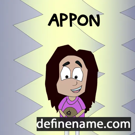 cartoon of the name Aponi