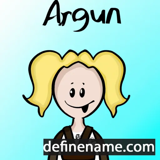 cartoon of the name Årgunn