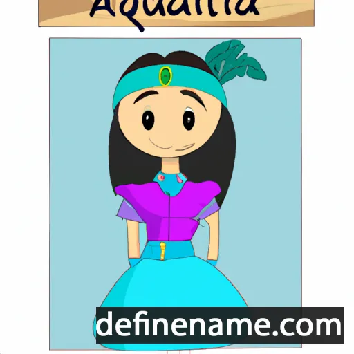 cartoon of the name Aquetzali