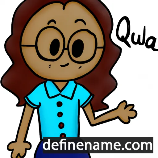 cartoon of the name Aquiela