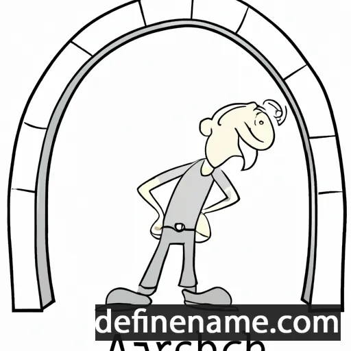 cartoon of the name Arch