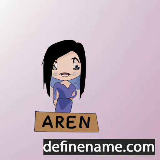 cartoon of the name Areen