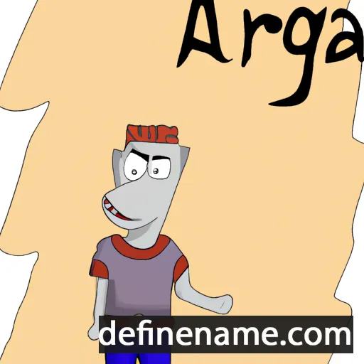 cartoon of the name Argea