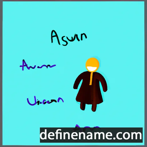 cartoon of the name Ariunsanaa