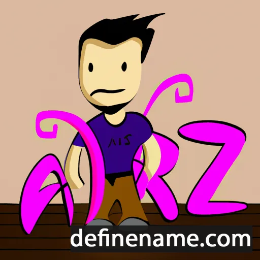 cartoon of the name Ariz