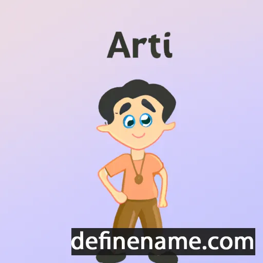 cartoon of the name Arjati