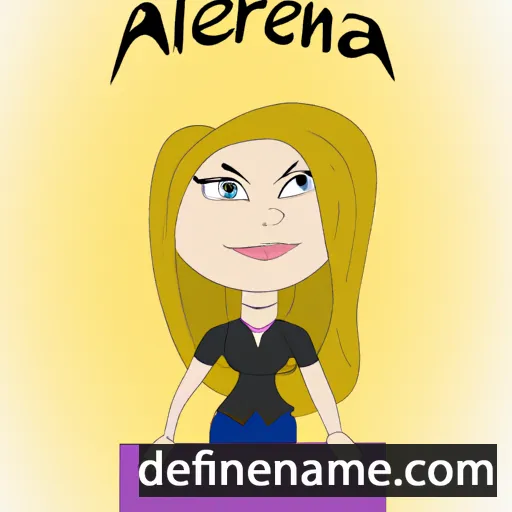 cartoon of the name Arlena