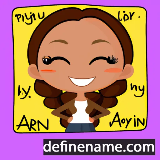 cartoon of the name Arlynn