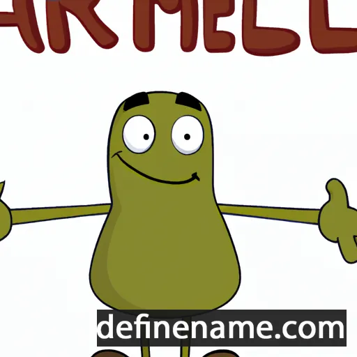 cartoon of the name Armell