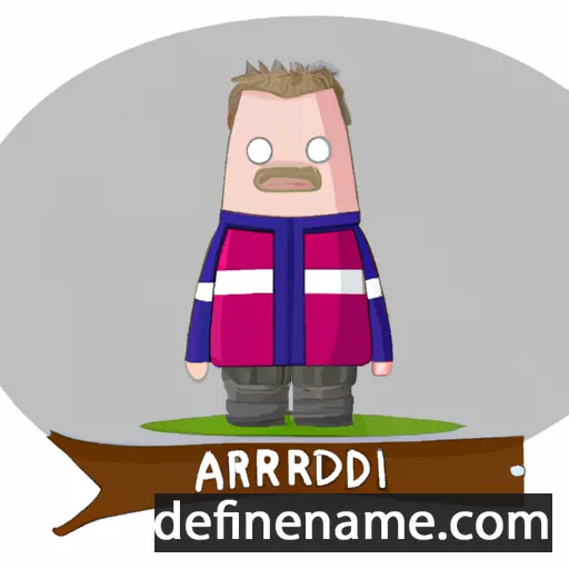 Arnþrúður cartoon