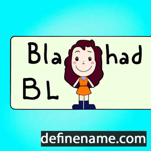 cartoon of the name Bláthnaid