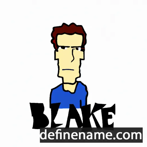 cartoon of the name Blake