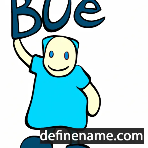 cartoon of the name Blue